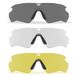 Балістичні, тактичні окуляри ESS Crossblade зі змінними лінзами: Прозора/Smoke Gray/Hi-Def Yellow. Колір оправи: Чорний. ESS-EE9032-07 фото 2