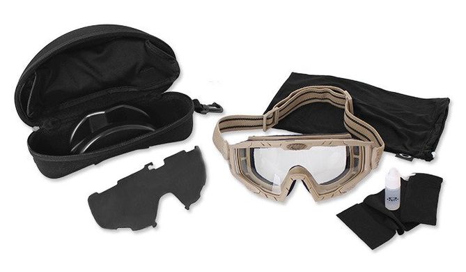 Баллистические очки-маска Oakley SI Ballistic Goggle 2.0 со сменными линзами: Прозрачная/Smoke Gray. Цвет оправы: Dark Bone., OKY-OO7035-07 фото