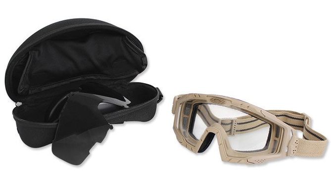 Баллистические очки-маска Oakley SI Ballistic Goggle 2.0 со сменными линзами: Прозрачная/Smoke Gray. Цвет оправы: Dark Bone., OKY-OO7035-07 фото