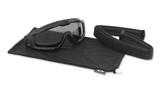 Балістичні окуляри-маска Oakley Alpha Halo Goggle Колір лінзи: Smoke Gray. Колір оправи: Matte Black., OKY-OO7065-01 фото