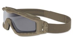 Балістичні окуляри-маска Oakley Alpha Halo Колір лінзи: Smoke Gray. Колір оправи: Terrain Tan., OKY-OO7065-03 фото