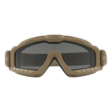Балістичні окуляри-маска Oakley Alpha Halo Колір лінзи: Smoke Gray. Колір оправи: Terrain Tan., OKY-OO7065-03 фото