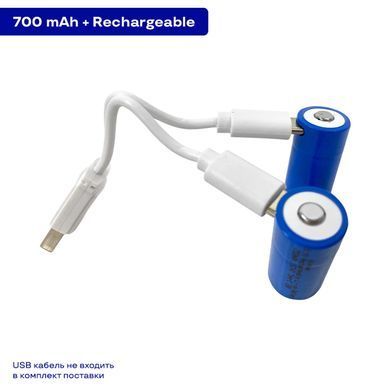 Аккумуляторная батарея литиевая CR123A/16340 700mAh с разъемом TYPE-C 3.7V Lithium bat_cr123A_700type_c фото Orkov.net