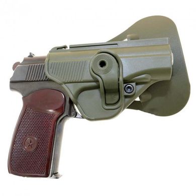 Жесткая полимерная поясная поворотная кобура IMI Defense для пистолетa Макарова (ПМ) под правую руку., IMI-Z1320 фото