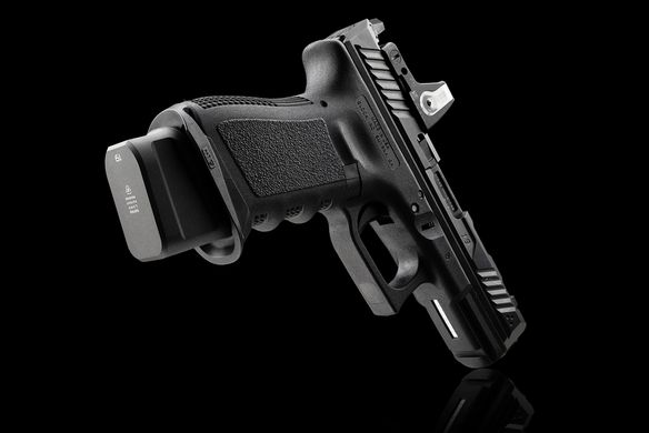 Увеличенная алюминиевая пятка магазина на 5 патронов Strike Industries для Glock 19 – 9 мм, SI-EMP-AL-G19-BK фото