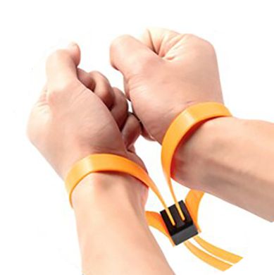 Тактические пластиковые наручники. Китай, Handcuffs-Orange фото
