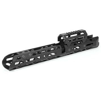 Цевьё CRC-1U004A-MIL M-LOK алюминий длинное с короткой накладкой для АК-74, АКМ, АКС-74 CRC-1U004A-MIL-BLK фото Orkov.net