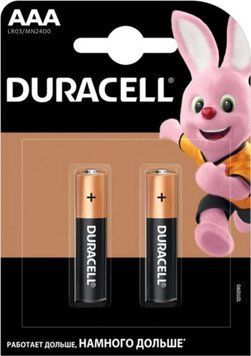 Щелочные батарейки Duracell Simply Alkaline LR03 AAA 1.5V 2 шт. DUR-SMPL-AAA-2 фото Orkov.net