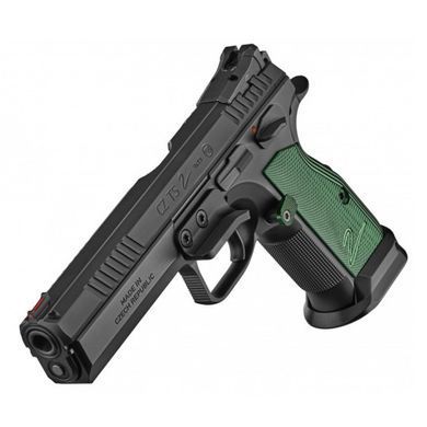 Спортивный пистолет CZ TS 2, 9x19, 20rnd чёрно-зелёный CZ-2008811 фото Orkov.net