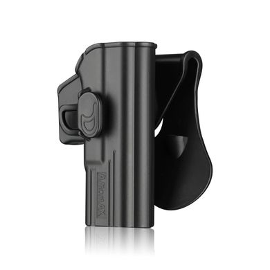 Жесткая полимерная поясная кобура кобура AMOMAX для пистолетов Glock 19/23/32/19X под правую руку., AM-G19G2 фото