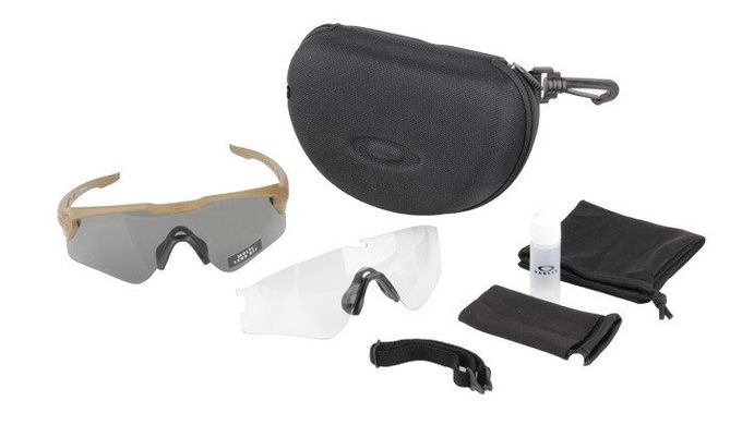 Балістичні, тактичні окуляри Oakley SI Ballistic M Frame Alpha з лінзами: Прозора/Smoke Gray. Колір оправи: Terrain Tan., OKY-OO9296-07 фото