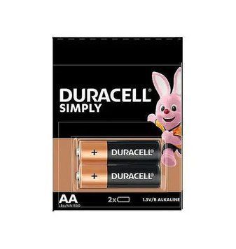 Щёлочные батарейки Duracell LR6 AA 1.5V 2 шт. DUR-SMPL-AA-2 фото Orkov.net