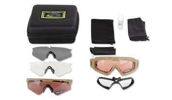 Набір балістичних окулярів Oakley SI Ballistic M Frame Alpha Operator Kit з лінзами: Прозора/Smoke Gray/Prizm TR22/Prizm TR45 Колір оправи: Terrain Tan OKY-OO9296-1144, OKY-OO9296-1144 фото