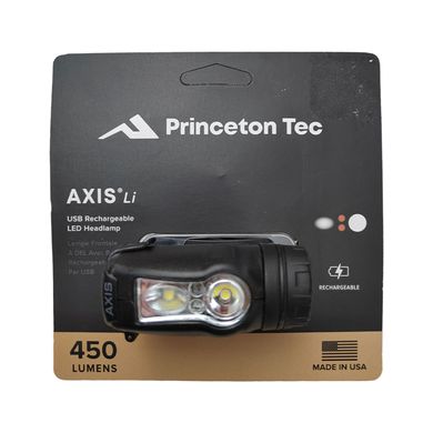 Налобний ліхтар Princeton Tec Axis Rechargeable 450lm Black