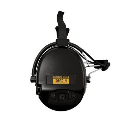 Активные наушники для стрельбы Sordin Supreme Pro-X Neckband Black с задним держателем под шлем 76302-X-02-S фото Orkov.net
