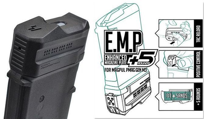 Збільшена полімерна п'ята магазину на 5 патронів Strike Industries +5 - PMAG M3 SI-EMP+5-BK SI-EMP+5-BK фото Orkov.net