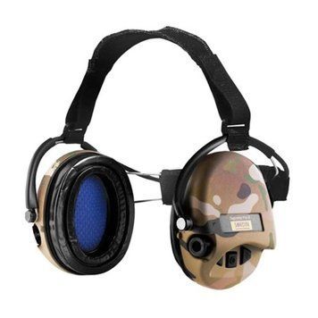 Активные наушники для стрельбы Sordin Supreme Pro-X Neckband Multicam с задним держателем под шлем 76302-X-06-S фото Orkov.net