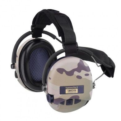 Активные наушники для стрельбы Sordin Supreme Pro-X Neckband Multicam с задним держателем под шлем 76302-X-06-S фото Orkov.net