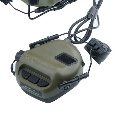 Активні тактичні навушники з комунікаційною гарнітурою Earmor M32H для шоломів., EM-M32H-BLK фото