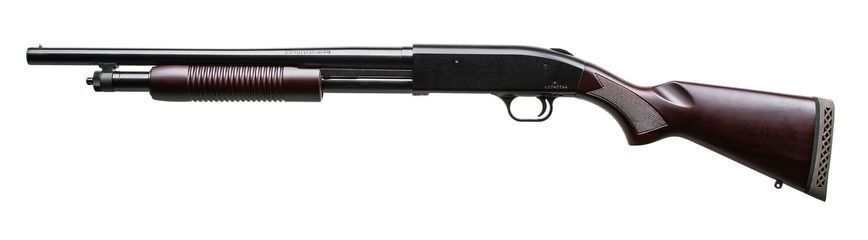 Ружьё гладкоствольное Mossberg M500A Retrograde кал.12 Black/Brown MOSSBERG-2007681 фото Orkov.net