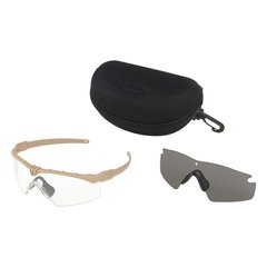 Балістичні, тактичні окуляри Oakley SI Ballistic M Frame 3.0 з лінзами: Прозора/Smoke Gray. Колір оправи: Dark Bone., OKY-OO9146-07 фото
