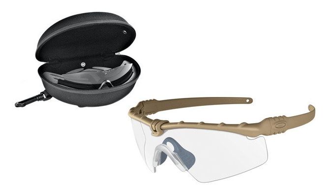 Балістичні, тактичні окуляри Oakley SI Ballistic M Frame 3.0 з лінзами: Прозора/Smoke Gray. Колір оправи: Dark Bone., OKY-OO9146-07 фото