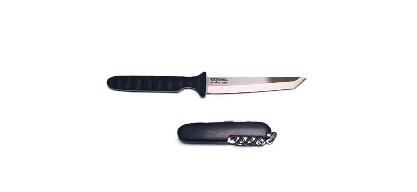 Ніж фіксований шийний Cold Steel Tanto Spike Чорний
