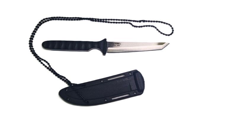 Ніж фіксований шийний Cold Steel Tanto Spike Чорний