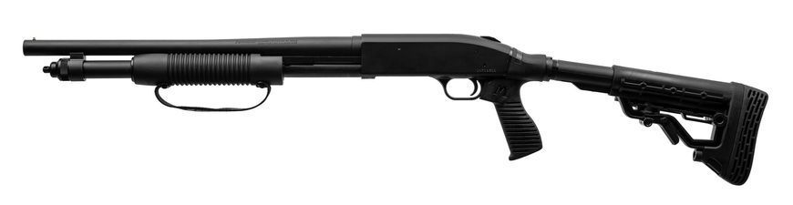 Рушниця гладкоствольна Mossberg M590 18.5'' 7 SHOT FLEX TAC STOCK чорна MOSSBERG-2007677 фото Orkov.net