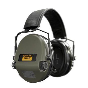 Активные наушники Sordin Supreme Pro X Кожаное оголовье (olive) 75302-X/L-S фото Orkov.net