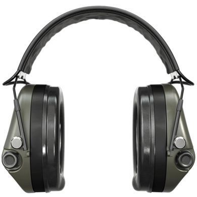 Активні навушники для стрільби Sordin Supreme Pro X Шкіряне оголів'я (olive) 75302-X/L-S фото Orkov.net