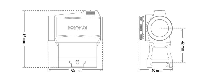 Коліматорний приціл (коліматор) Holosun Micro HE503R-GD., HE503R-GD фото