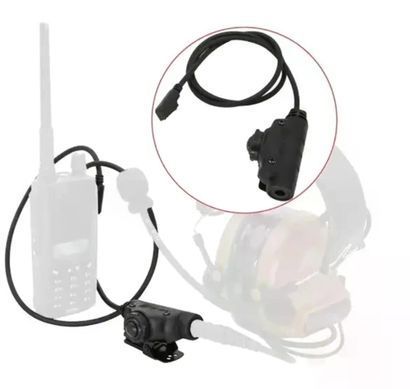 Кнопка PTT для радіостанцій Motorola DP4400/4600/4800 + пальцева кнопка до навушників Earmor/Sordin/Peltor M53-PTT-DP44-48 фото Orkov.net
