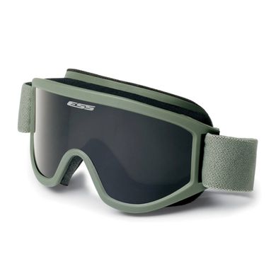 Балістичні окуляри-маска ESS Land Ops із лінзами: Прозора / Smoke Gray. Колір оправи: Foliage Green., ESS-740-0402 фото