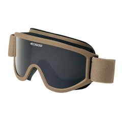 Балістичні окуляри-маска ESS Land Ops із лінзами: Прозора / Smoke Gray. Колір оправи: Terrain Tan.