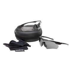 Комплект балістичних, тактичних окулярів ESS Crossbow Suppressor 2шт з лінзами: Прозора / Smoke Gray. Колір оправи: Чорний.