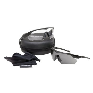 Комплект балістичних, тактичних окулярів ESS Crossbow Suppressor 2шт з лінзами: Прозора / Smoke Gray Колір оправи: Чорний ESS-740-0451, ESS-740-0451 фото