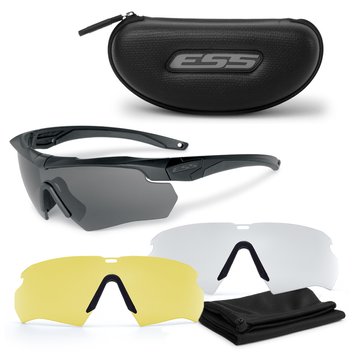 Балістичні, тактичні окуляри ESS Crossbow 3LS з лінзами: Прозора / Smoke Gray / Жовта, високій контрастності Колір оправ: Чорний ESS-740-0387, ESS-740-0387 фото