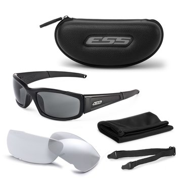 Балістичні, тактичні окуляри ESS CDI з лінзами: Прозора/Smoke Gray Колір оправ: Чорний ESS-740-0296, ESS-740-0296 фото