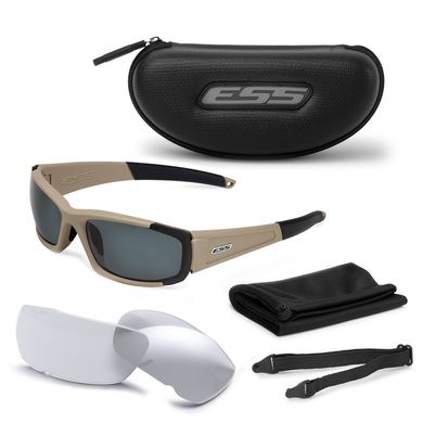 Баллистические, тактические очки ESS CDI с линзами: Прозрачная / Smoke Gray Цвет оправы: Terrain Tan ESS-740-0458, ESS-740-0458 фото