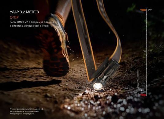 Ліхтар налобний з червоним світлом Fenix HM23 V2.0 300 лм. Чорний Fenix-HM23-V2.0 фото Orkov.net