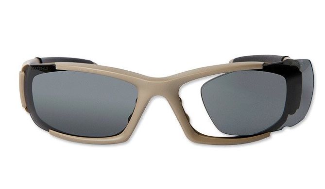 Балістичні, тактичні окуляри ESS CDI із лінзами: Прозора / Smoke Gray. Колір оправи: Terrain Tan., ESS-740-0458 фото