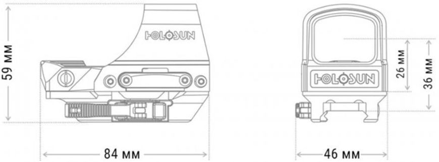 Коллиматорный прицел Holosun HS510C 2MOA (red dot) с солнечной батареей HS510C-RED фото Orkov.net