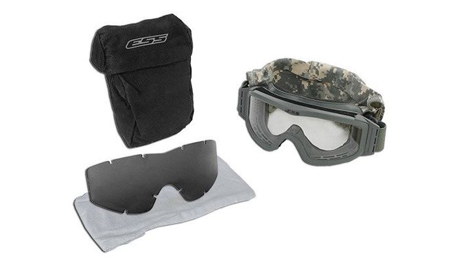 Балістичні окуляри-маска ESS Profile NVG з лінзами: Прозора / Smoke Gray. Колір оправи: Foliage Green., ESS-740-0401 фото