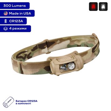 Тактичний ліхтар Princeton Tec Remix Pro 300 Lumen Multicam