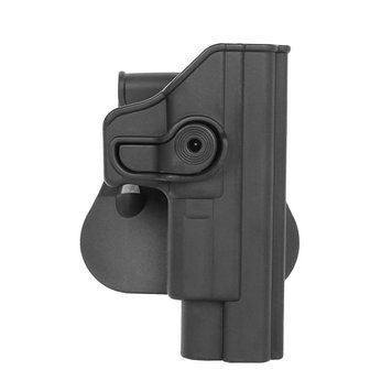 Жёсткая полимерная поясная поворотная кобура IMI Defense для Springfield XD/XDM под правую руку. Чёрный IMI-Z1180 фото Orkov.net