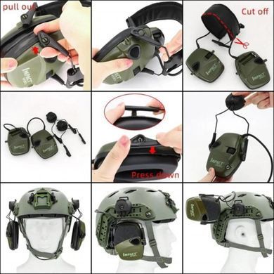 Адаптер ACM Headset Helmet Rail (black) для наушников Howard Leight Impact Sport ACM-IS-B фото Orkov.net