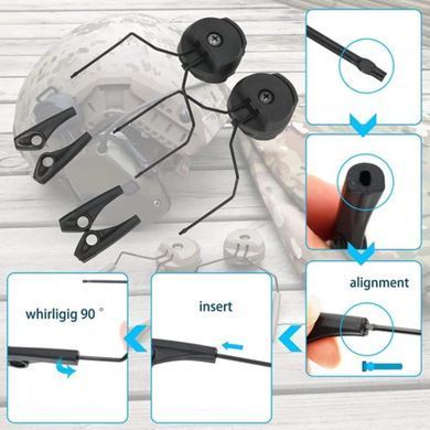 Адаптер ACM Headset Helmet Rail (black) для наушников Howard Leight Impact Sport ACM-IS-B фото Orkov.net