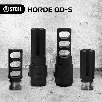 Швидкознімний саундмодератор STEEL HORDE QD-S 5.56 Чорний, 025.001.000 - 1/2х28 фото