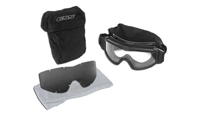 Баллистические очки-маска ESS Profile NVG. с линзами: Прозрачная / Smoke Gray. Цвет оправы: Черный., ESS-740-0404 фото